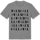 Mid Heather Gray t-shirt med Valshalla ordlek t-shirt