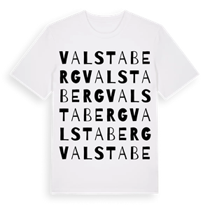 Valstaberg ordlek t-shirt – ekologisk bomull t-shirt från Pinshirt