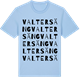 Blue Soul t-shirt med Valtersäng ordlek t-shirt