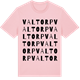 Pink Cotton t-shirt med Valtorp ordlek t-shirt