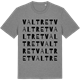 Mid Heather Gray t-shirt med Valtret ordlek t-shirt