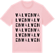Pink Cotton t-shirt med Valven ordlek t-shirt