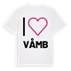 White t-shirt med Jag älskar Våmb t-shirt stort tryck