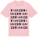 Pink Cotton t-shirt med Vammen ordlek t-shirt