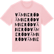 Pink Cotton t-shirt med Vämneröd ordlek t-shirt