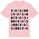 Pink Cotton t-shirt med Vanäs Udde ordlek t-shirt