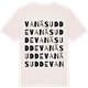 Vintage White t-shirt med Vanäs Udde ordlek t-shirt
