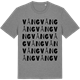 Mid Heather Gray t-shirt med Vång ordlek t-shirt