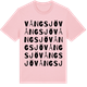 Pink Cotton t-shirt med Vångsjö ordlek t-shirt