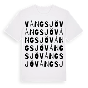 Vångsjö ordlek t-shirt – ekologisk bomull t-shirt från Pinshirt