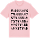 Pink Cotton t-shirt med Vannamyst ordlek t-shirt