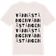 Vintage White t-shirt med Vännästången ordlek t-shirt