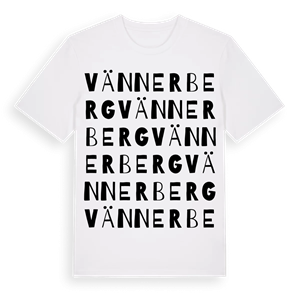 Vännerberg ordlek t-shirt – ekologisk bomull t-shirt från Pinshirt