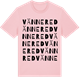Pink Cotton t-shirt med Vännered ordlek t-shirt