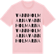 Pink Cotton t-shirt med Vannholmarna ordlek t-shirt