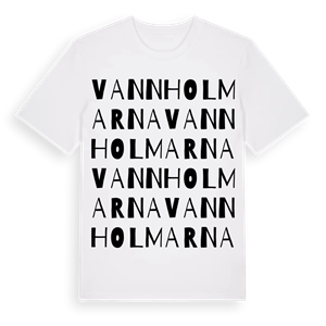 Vannholmarna ordlek t-shirt – ekologisk bomull t-shirt från Pinshirt
