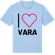 Blue Soul t-shirt med Jag älskar Vara t-shirt stort tryck