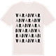 Vintage White t-shirt med Varan ordlek t-shirt