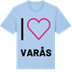 Blue Soul t-shirt med Jag älskar Varås t-shirt stort tryck