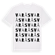White t-shirt med Varås ordlek t-shirt