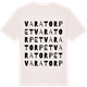 Vintage White t-shirt med Varatorpet ordlek t-shirt