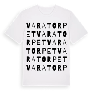 Varatorpet ordlek t-shirt – ekologisk bomull t-shirt från Pinshirt