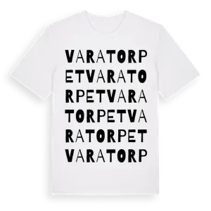 Varatorpet ordlek t-shirt – ekologisk bomull t-shirt från Pinshirt
