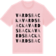 Pink Cotton t-shirt med Vardsbacka ordlek t-shirt