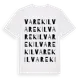 White t-shirt med Varekil ordlek t-shirt