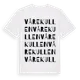 White t-shirt med Vårekullen ordlek t-shirt