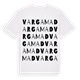 White t-shirt med Vargamad ordlek t-shirt