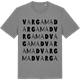 Mid Heather Gray t-shirt med Vargamad ordlek t-shirt