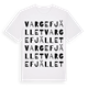 White t-shirt med Vargefjället ordlek t-shirt
