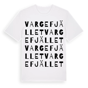 Vargefjället ordlek t-shirt – ekologisk bomull t-shirt från Pinshirt