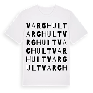 Varghult ordlek t-shirt – ekologisk bomull t-shirt från Pinshirt