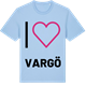 Blue Soul t-shirt med Jag älskar Vargö t-shirt stort tryck