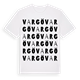 White t-shirt med Vargö ordlek t-shirt