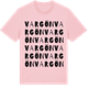 Pink Cotton t-shirt med Vargön ordlek t-shirt