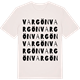 Vintage White t-shirt med Vargön ordlek t-shirt
