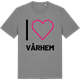 Mid Heather Gray t-shirt med Jag älskar Vårhem t-shirt stort tryck
