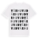 White t-shirt med Värhuvud ordlek t-shirt