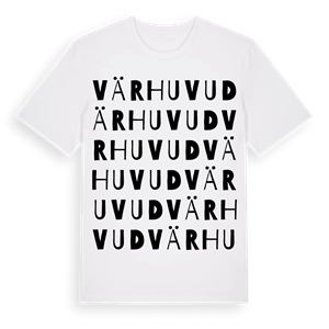 Värhuvud ordlek t-shirt – ekologisk bomull t-shirt från Pinshirt