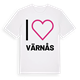 White t-shirt med Jag älskar Värnås t-shirt stort tryck