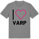 Mid Heather Gray t-shirt med Jag älskar Varp t-shirt stort tryck
