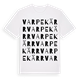 White t-shirt med Varpekärr ordlek t-shirt