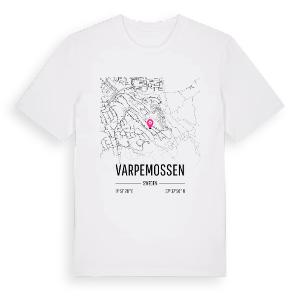 Varpemossen karta t-shirt – ekologisk bomull t-shirt från Pinshirt