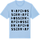 Blue Soul t-shirt med Varpemossen ordlek t-shirt