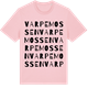 Pink Cotton t-shirt med Varpemossen ordlek t-shirt