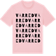 Pink Cotton t-shirt med Varred ordlek t-shirt