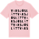 Pink Cotton t-shirt med Varsjöslätt ordlek t-shirt
